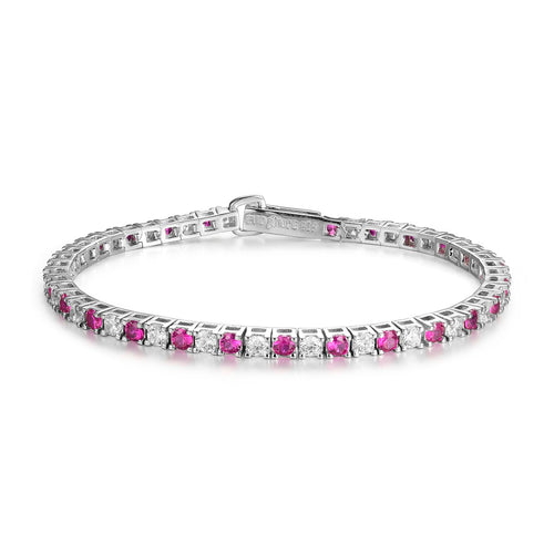 Bracciale Tennis Bicolore Rosso Evidence
