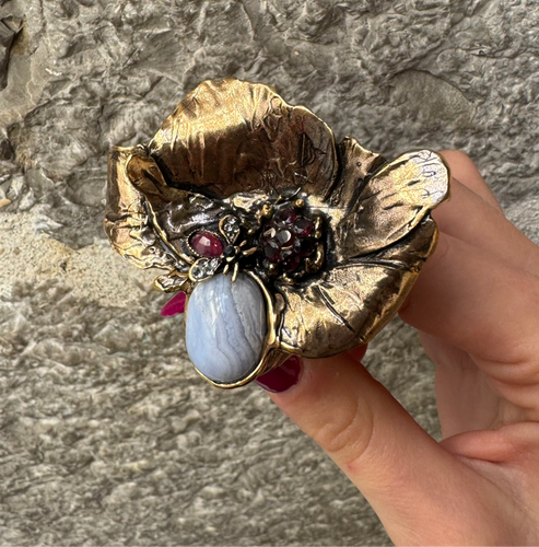 Anello Papavero e Ape Unic Alcozer & J