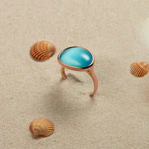 Anello Azzurro Madì Argento