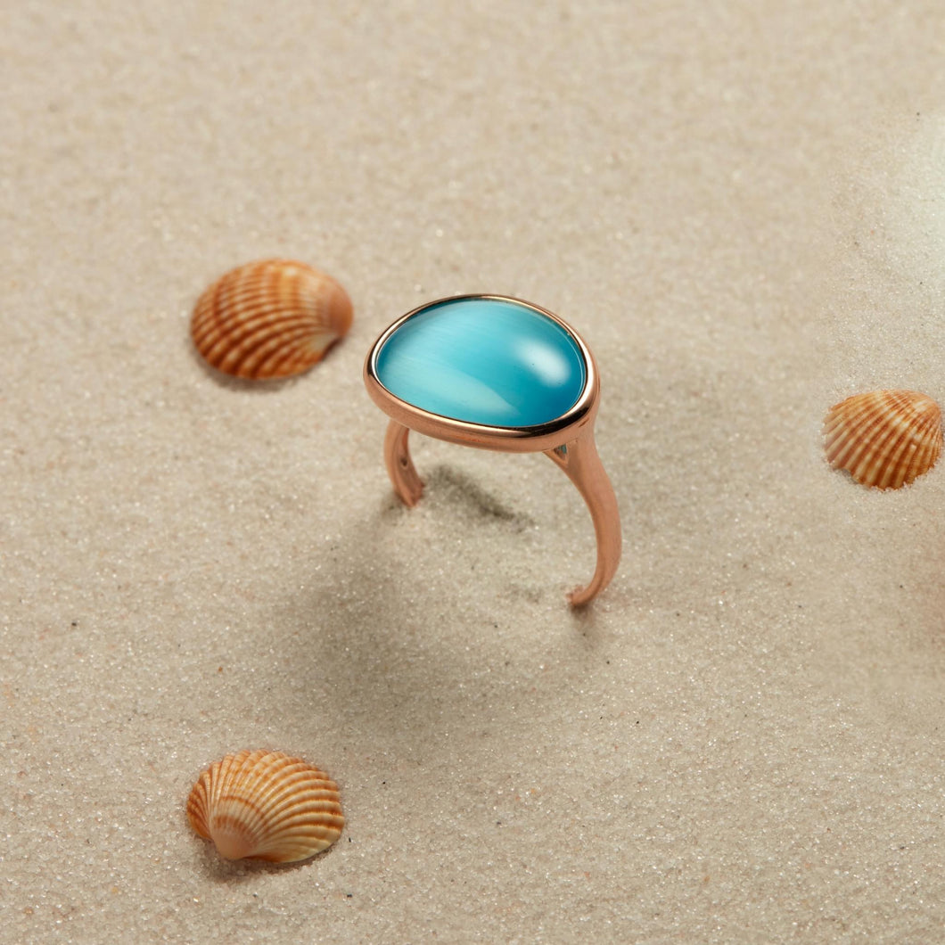 Anello Azzurro Madì Argento