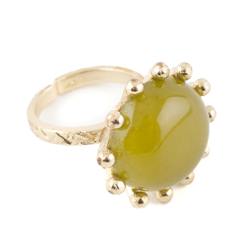 Anello Verde Moldavite House of Tuhina