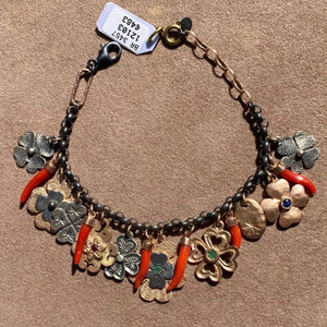 Bracciale Charms Quadrifogli e Corni Sacramore Firenze
