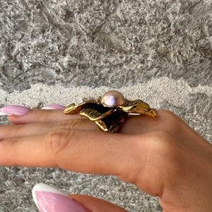 Anello Fiore con Perla Unic Alcozer & J