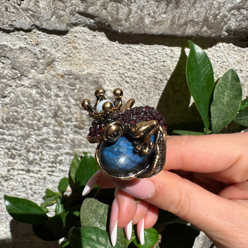 Anello Rana su Labradorite Unic Alcozer & J