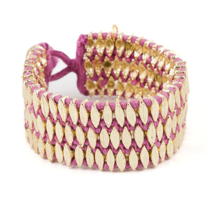 Bracciale in Stoffa Dorato House of Tuhina