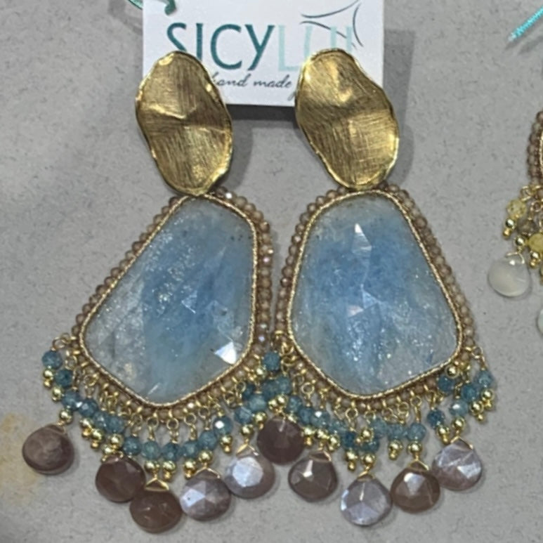 Orecchini Acquamarina Sicylui