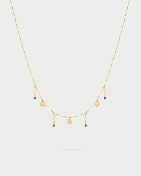 Girocollo Cuori e Pietre Pendenti Rue des Mille