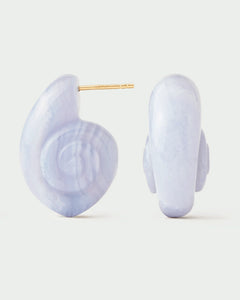 Orecchini Conchiglia in Agata Blu PDPAOLA