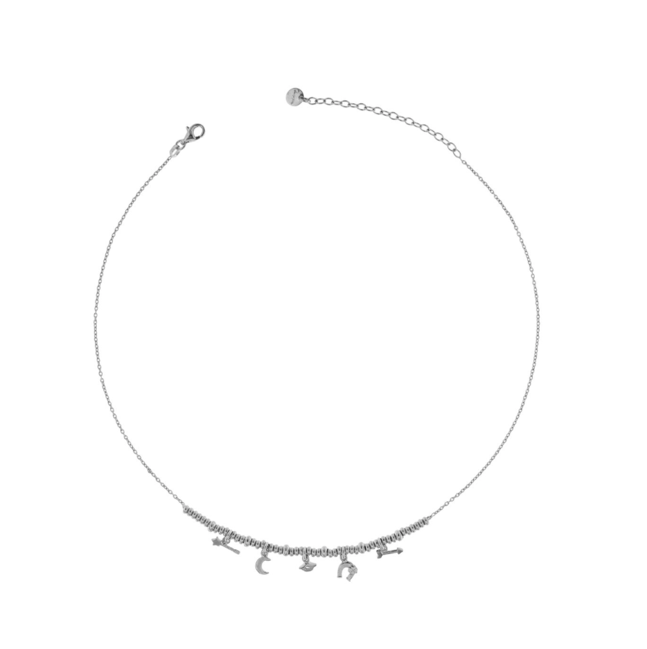Girocollo micro anelli e 5 soggetti Rue Des Mille