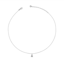 Carica l&#39;immagine nel visualizzatore di Gallery, Girocollo 40cm con Ciondolo bombato oro bianco rana