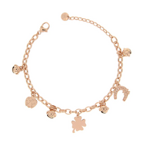 Carica l&#39;immagine nel visualizzatore di Gallery, Bracciale Rolò 3 ciondoli Rue Des Mille