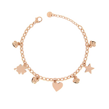 Carica l&#39;immagine nel visualizzatore di Gallery, Bracciale Rolò 3 ciondoli Rue Des Mille
