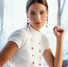 Carica l&#39;immagine nel visualizzatore di Gallery, Orecchino Tiger Rosso prezioso