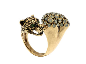 Anello Contrariè Pantera e Cuore Alcozer & J