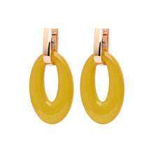 Carica l&#39;immagine nel visualizzatore di Gallery, Orecchini Oval Chain Rosso Prezioso