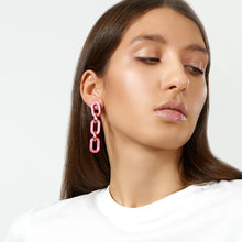 Carica l&#39;immagine nel visualizzatore di Gallery, Orecchini Long Chain Rosso Prezioso