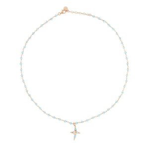 Collana Rosario Croce e Cuore Rue des Mille