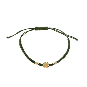 Bracciale Quadrifoglio in Tessuto Rue des Mille