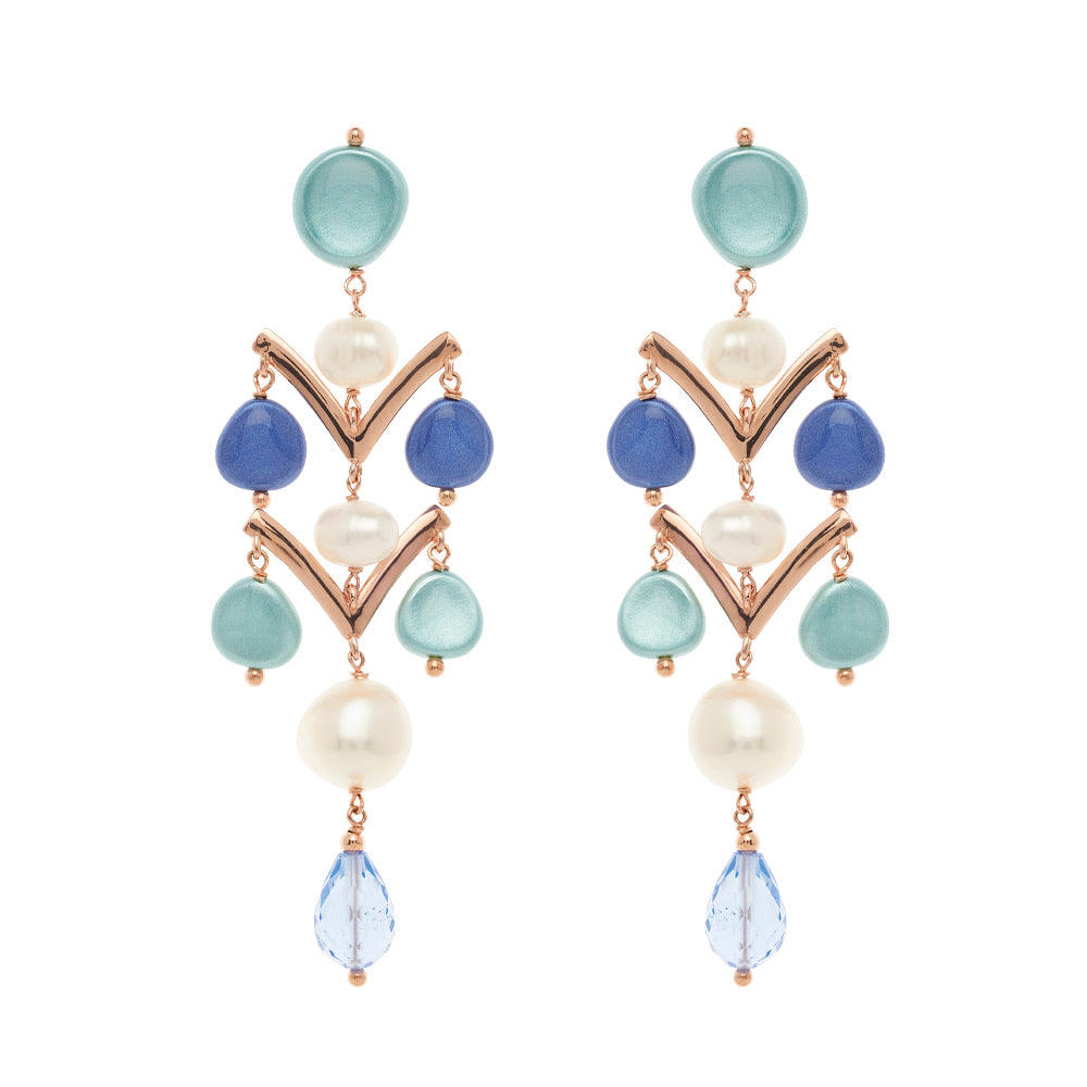 Orecchini Fleurs Rosso Prezioso