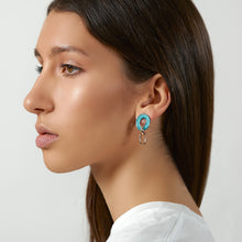 Carica l&#39;immagine nel visualizzatore di Gallery, Orecchini Ring Rosso Prezioso