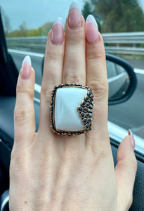 Anello Unic Onice Bianco Alcozer & J