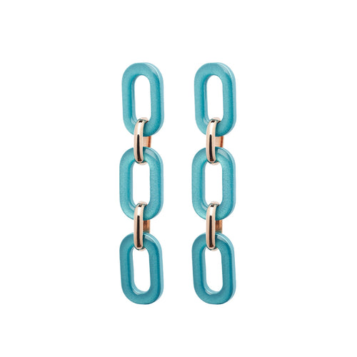 Orecchini Long Chain Rosso Prezioso