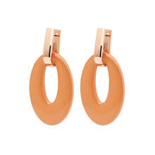 Carica l&#39;immagine nel visualizzatore di Gallery, Orecchini Oval Chain Rosso Prezioso