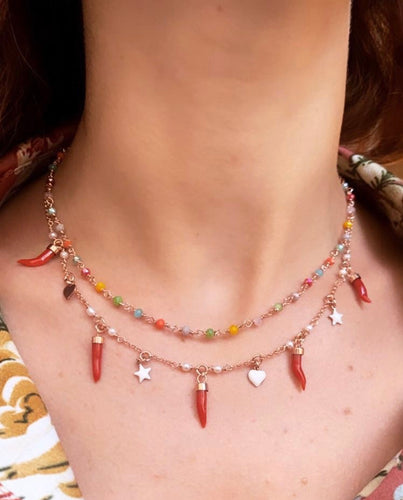 Collana Corni Doppio Filo Sacramore